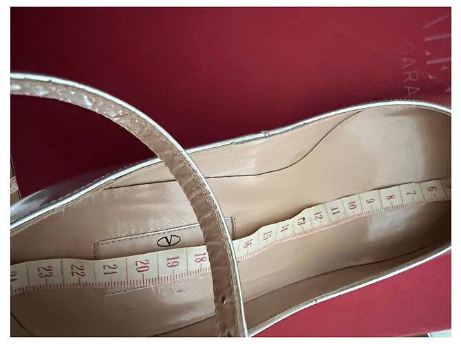 Décolleté Slingback Valentino Garavani Argentate Pelle 36 Argento - vista 8