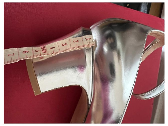 Décolleté Slingback Valentino Garavani Argentate Pelle 36 Argento - vista 9