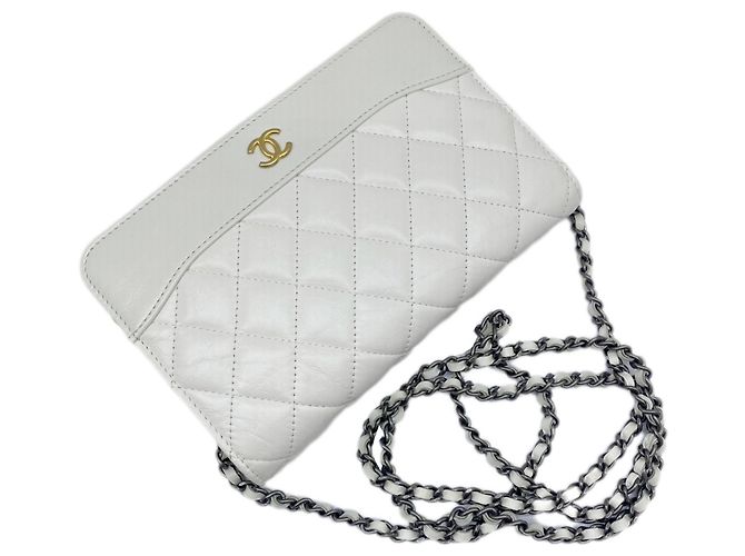 Wallet On Chain Cartera Chanel On Chain Blanco - vista 3