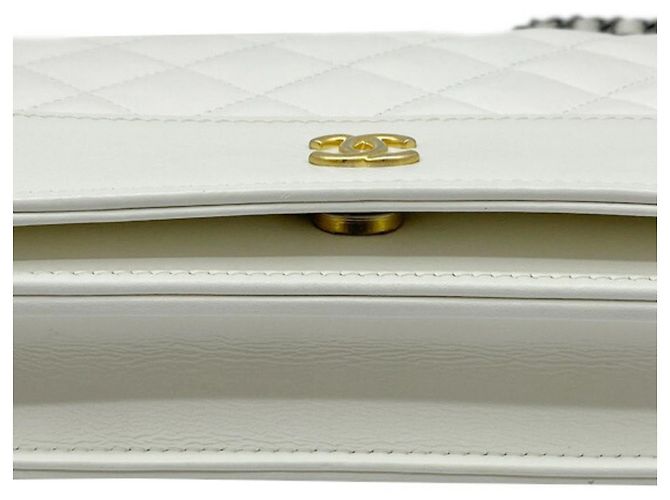 Wallet On Chain Cartera Chanel On Chain Blanco - vista 6