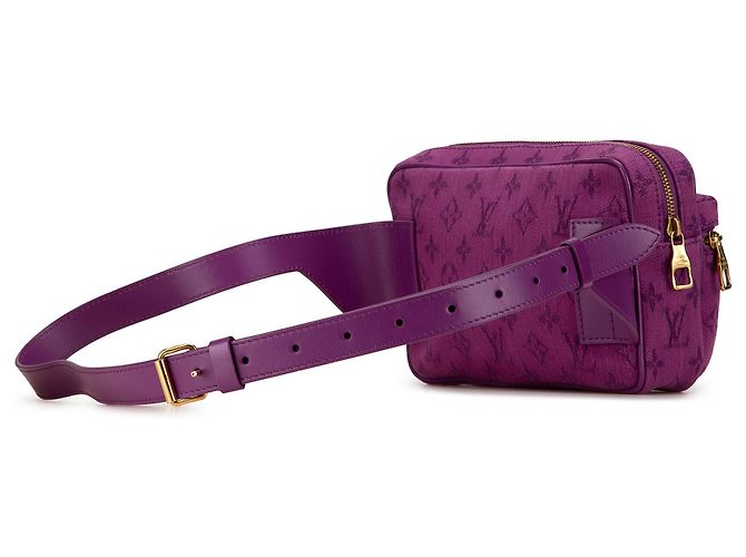 Bumbag esterno in denim monogramma viola Louis Vuitton Porpora - vista 2
