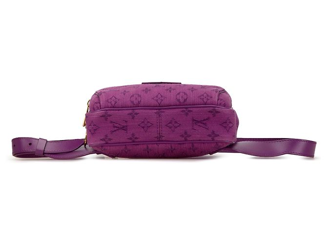 Bumbag esterno in denim monogramma viola Louis Vuitton Porpora - vista 3