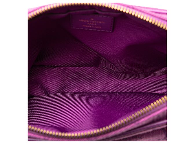 Bumbag esterno in denim monogramma viola Louis Vuitton Porpora - vista 4