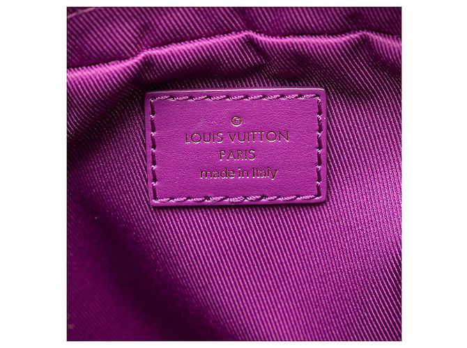 Bumbag esterno in denim monogramma viola Louis Vuitton Porpora - vista 5