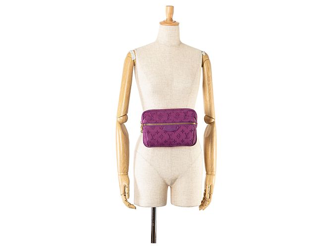 Bumbag esterno in denim monogramma viola Louis Vuitton Porpora - vista 7