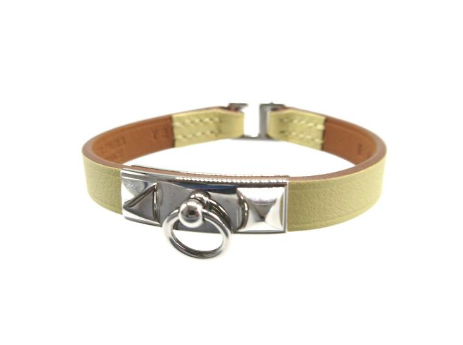 Hermès Pulseira de charme Rival Hermes em couro Swift - vista 2