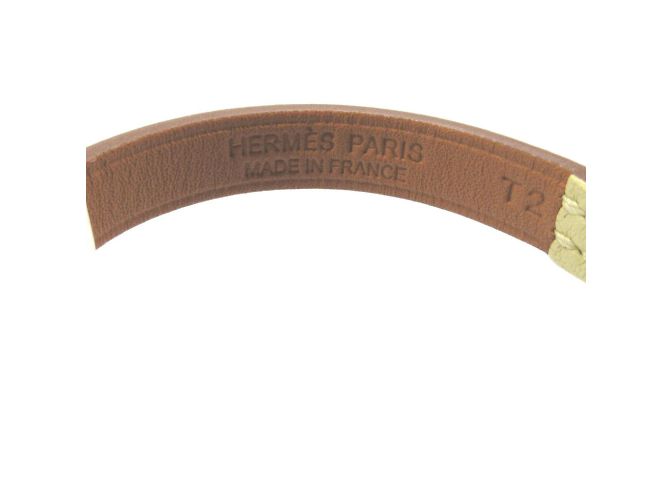 Hermès Pulseira de charme Rival Hermes em couro Swift - vista 4