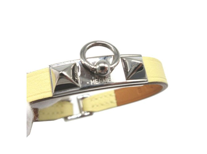 Hermès Pulseira de charme Rival Hermes em couro Swift - vista 6