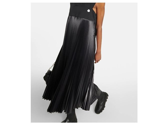 Moncler 4 Moncler Hyke Plissee Midi Kleid Schwarz - Ansicht 4