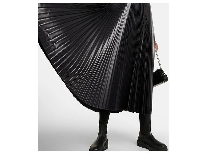 Moncler 4 Moncler Hyke Plissee Midi Kleid Schwarz - Ansicht 5