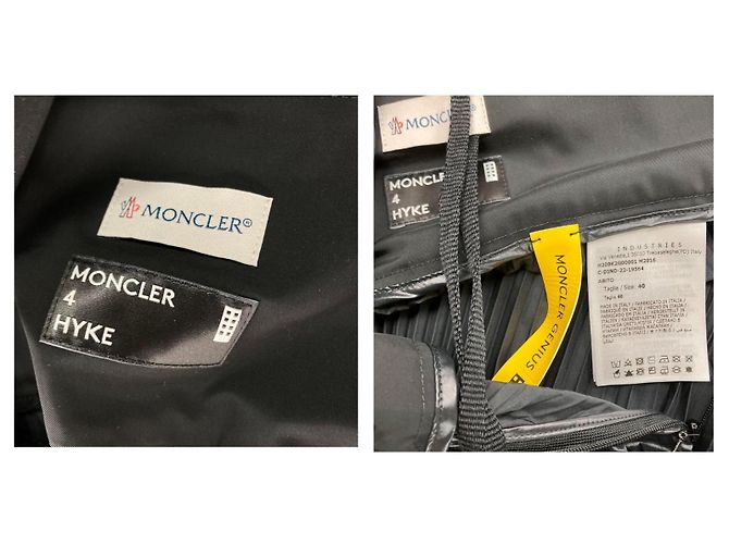 Moncler 4 Moncler Hyke Plissee Midi Kleid Schwarz - Ansicht 7