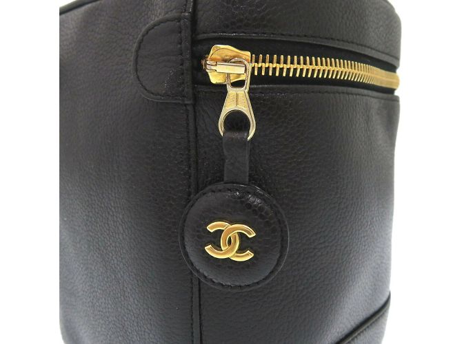Borsa Vanity Nera in Pelle Caviar Chanel Nero - vista 11