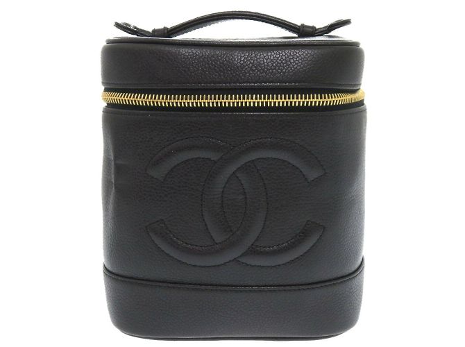 Borsa Vanity Nera in Pelle Caviar Chanel Nero - vista 2