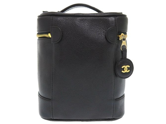 Borsa Vanity Nera in Pelle Caviar Chanel Nero - vista 3