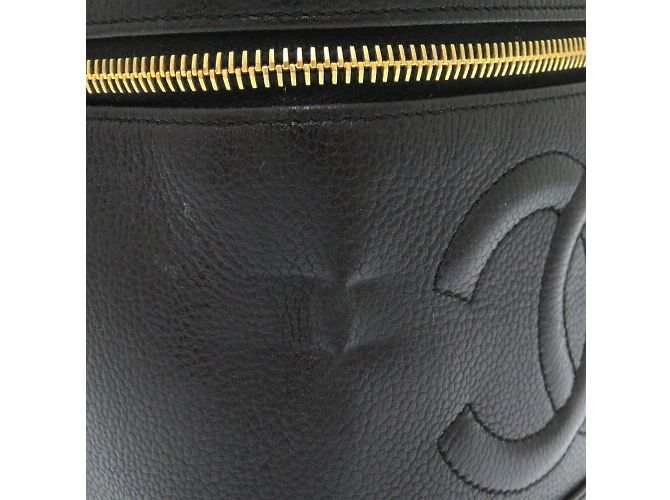 Borsa Vanity Nera in Pelle Caviar Chanel Nero - vista 7