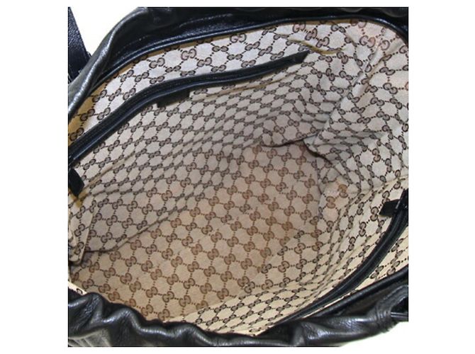 Borsa tote in pelle nera Gucci Nero - vista 3