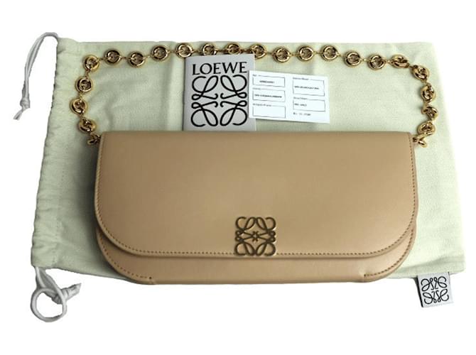 Borsa a catena lunga Loewe Goya Beige - vista 8