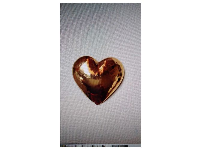 Yves Saint Laurent Spilla Grande Cuore Oro D'oro - vista 3
