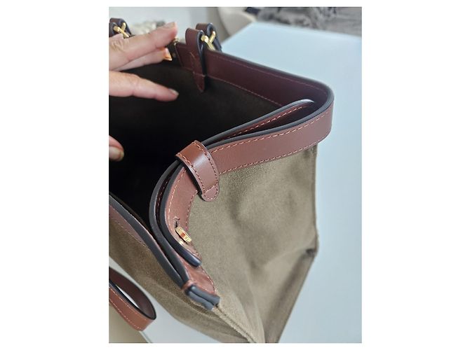 Borsa a Spalla Fendi 8BH374 FF Peekaboo X Tote Verde - vista 2