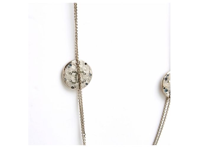 Collana Sautoir Chanel PE16 SS16 Monete d'Argento CC String - vista 2