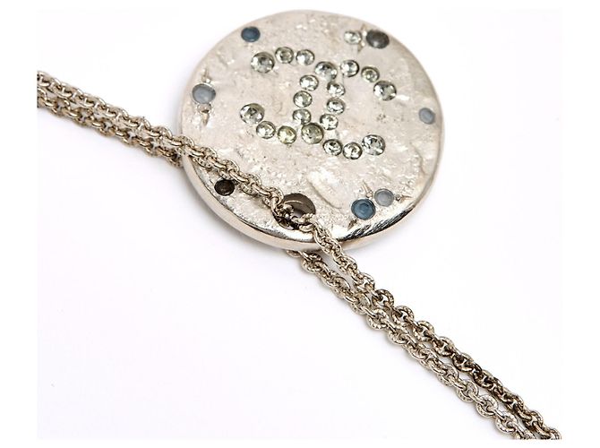 Collana Sautoir Chanel PE16 SS16 Monete d'Argento CC String - vista 4