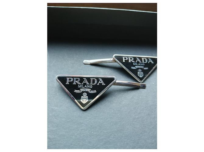Prada Haarklammern Logo Silber - Ansicht 3