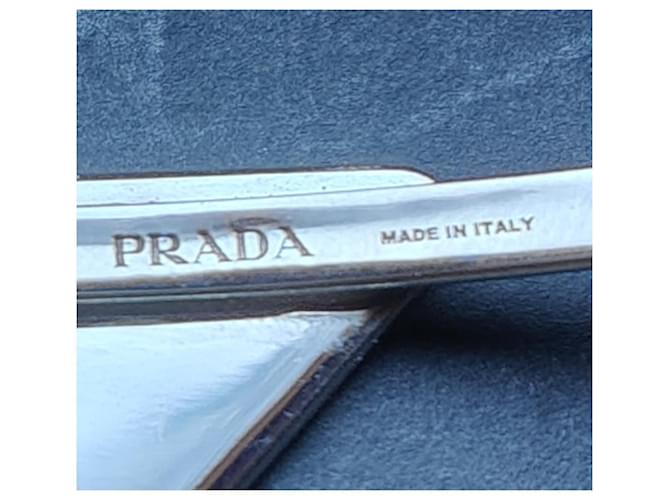 Prada Haarklammern Logo Silber - Ansicht 7
