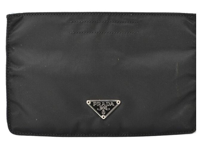 Pochette Piatta Prada in Nylon Nero - vista 2