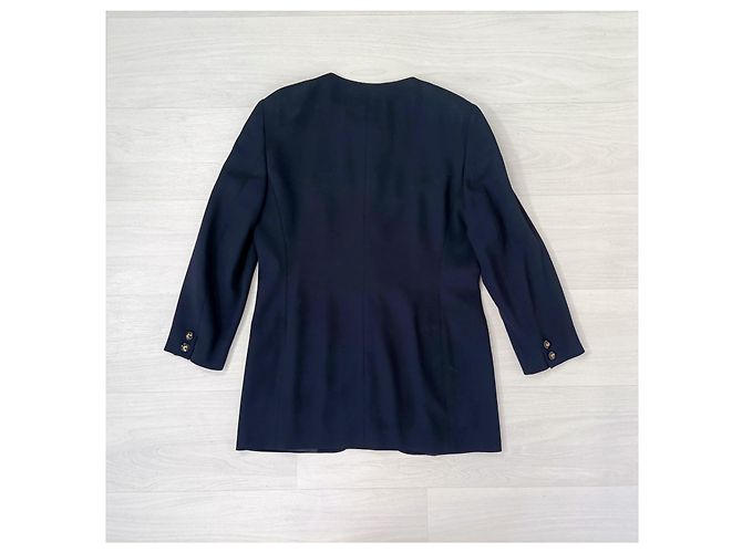 Giacca lunga blu da donna Les Copains vintage - vista 2