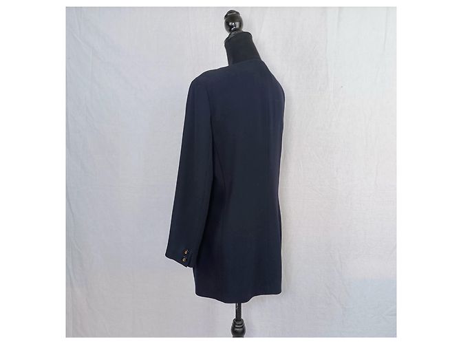 Giacca lunga blu da donna Les Copains vintage - vista 7