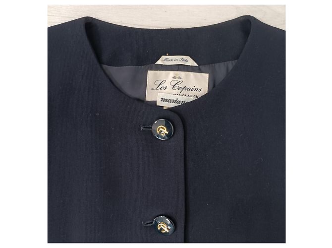 Giacca lunga blu da donna Les Copains vintage - vista 8