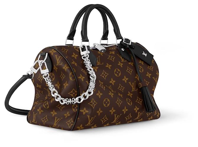 Louis Vuitton LV Speedy Soft 30 tracolla Marrone - vista 3