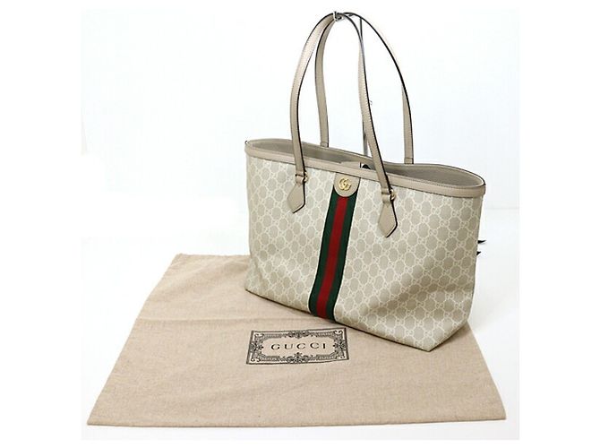 GUCCI Ophidia Medium Tote Bag Weiß Rot Beige Grün - Ansicht 2