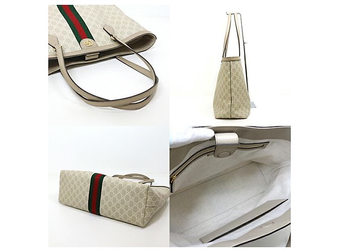 GUCCI Ophidia Medium Tote Bag Weiß Rot Beige Grün - Ansicht 3