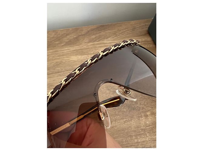 Gafas de sol Chanel con cadena Castaño - vista 11