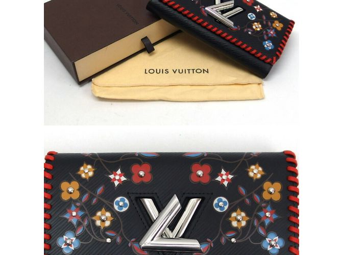 Cartera Larga Bi-fold Twist Epi Louis Vuitton Negro Roja Multicolor - vista 3