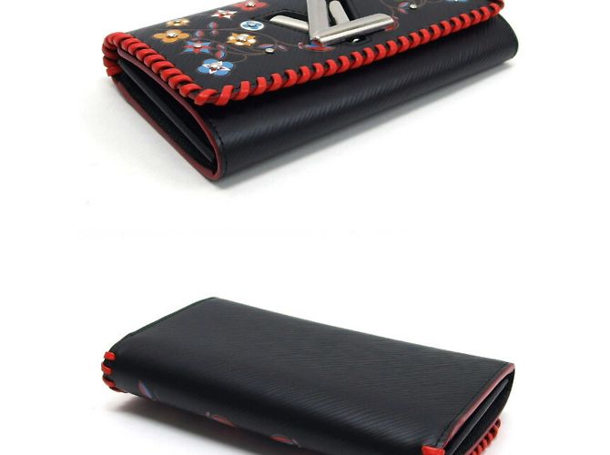 Cartera Larga Bi-fold Twist Epi Louis Vuitton Negro Roja Multicolor - vista 4