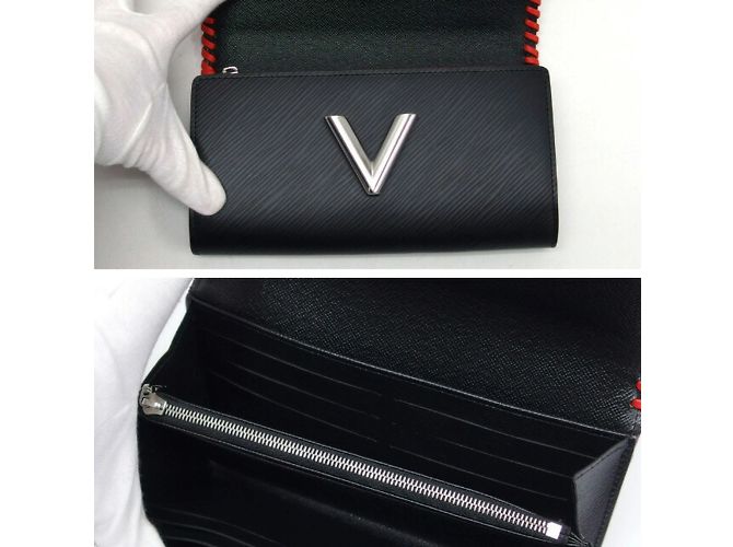 Cartera Larga Bi-fold Twist Epi Louis Vuitton Negro Roja Multicolor - vista 5