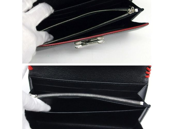 Cartera Larga Bi-fold Twist Epi Louis Vuitton Negro Roja Multicolor - vista 6