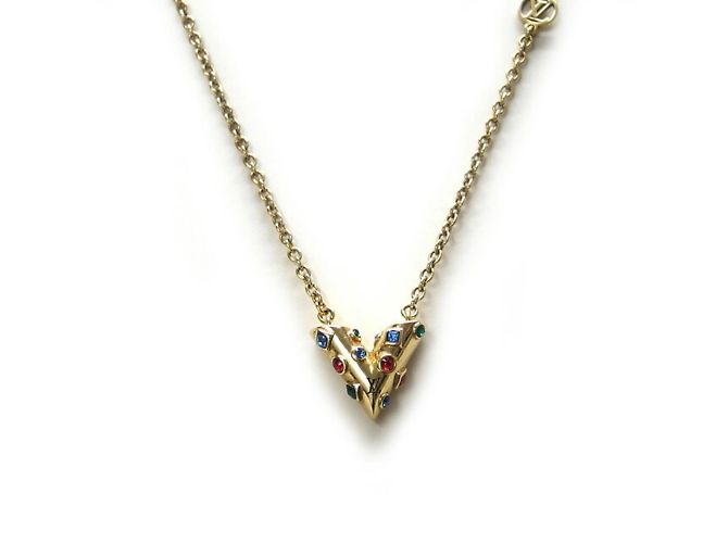Collana Essential V Planet di Louis Vuitton D'oro - vista 2