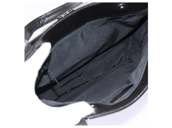 CHANEL COCO Borsa a spalla in pelle verniciata Nera Argento CC Auth yk14331 Nero - vista 17