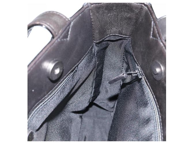 CHANEL COCO Borsa a spalla in pelle verniciata Nera Argento CC Auth yk14331 Nero - vista 19