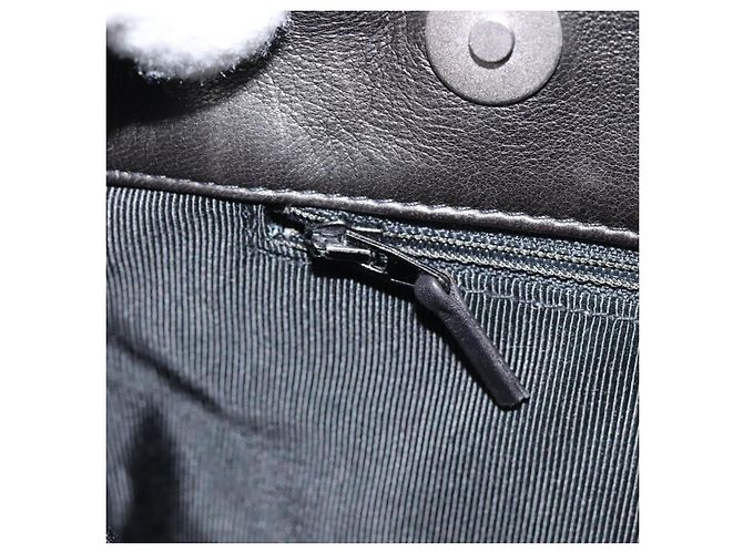 CHANEL COCO Borsa a spalla in pelle verniciata Nera Argento CC Auth yk14331 Nero - vista 20