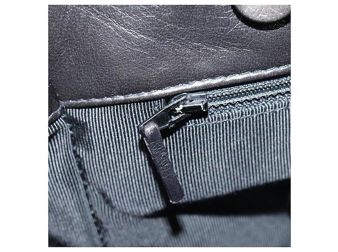 CHANEL COCO Borsa a spalla in pelle verniciata Nera Argento CC Auth yk14331 Nero - vista 22