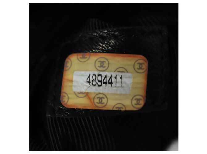 CHANEL COCO Borsa a spalla in pelle verniciata Nera Argento CC Auth yk14331 Nero - vista 25