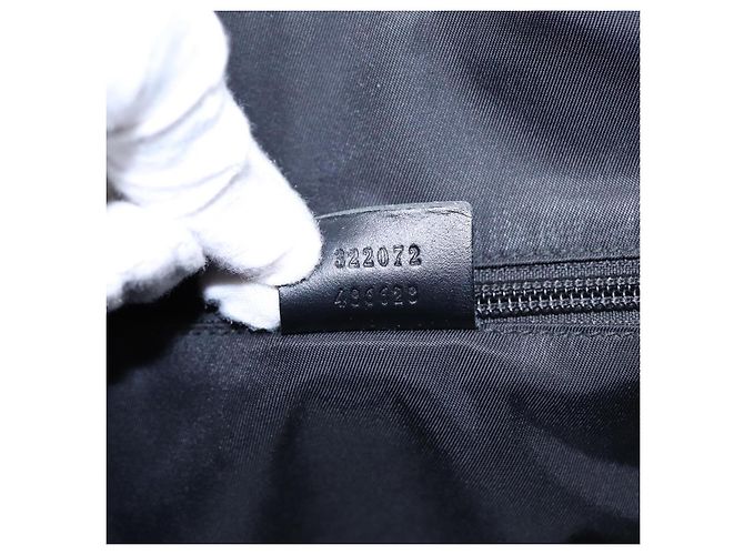 Borsa a mano in tela GG Gucci nera 322072 Auth bs17120 Nero - vista 20