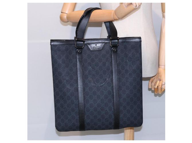 Borsa a mano in tela GG Gucci nera 322072 Auth bs17120 Nero - vista 21