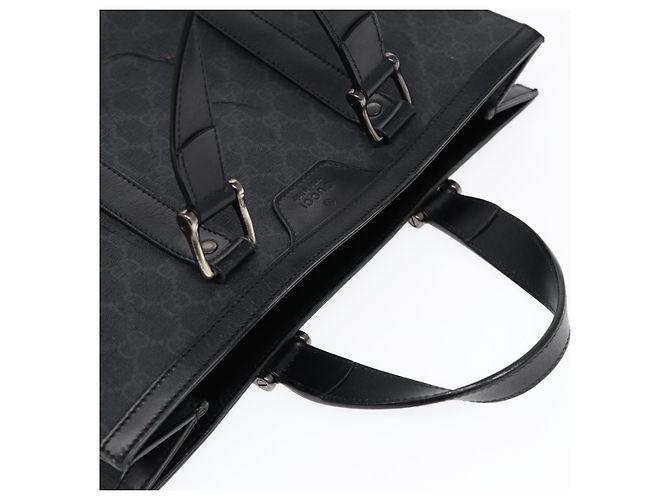 Borsa a mano in tela GG Gucci nera 322072 Auth bs17120 Nero - vista 6