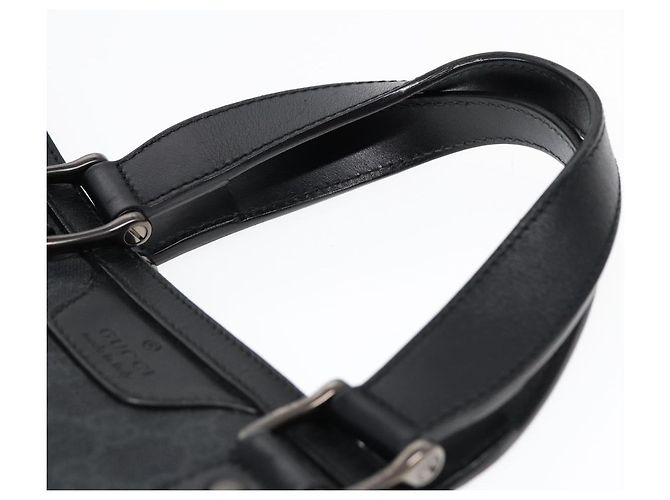 Borsa a mano in tela GG Gucci nera 322072 Auth bs17120 Nero - vista 8