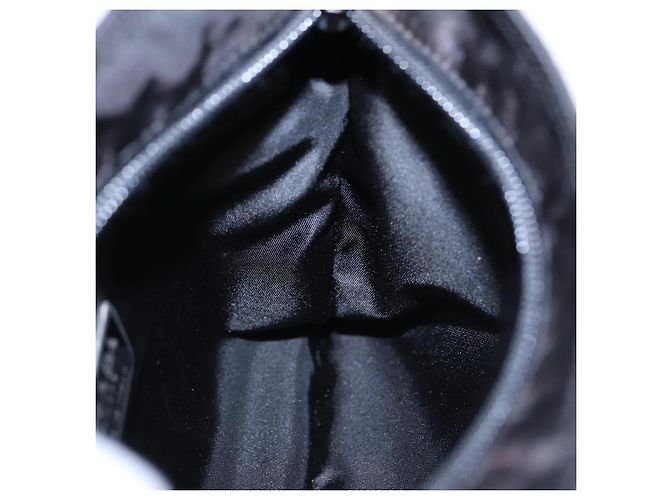 Borsa a spalla PRADA in nylon nero argento autentica bs17219 - vista 18